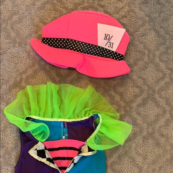 5PC LEG AVENUE MAD HATTER ALICE IN WONDERLAND COSTUME MEDIUM/ LARGE - Picture 3 of 4